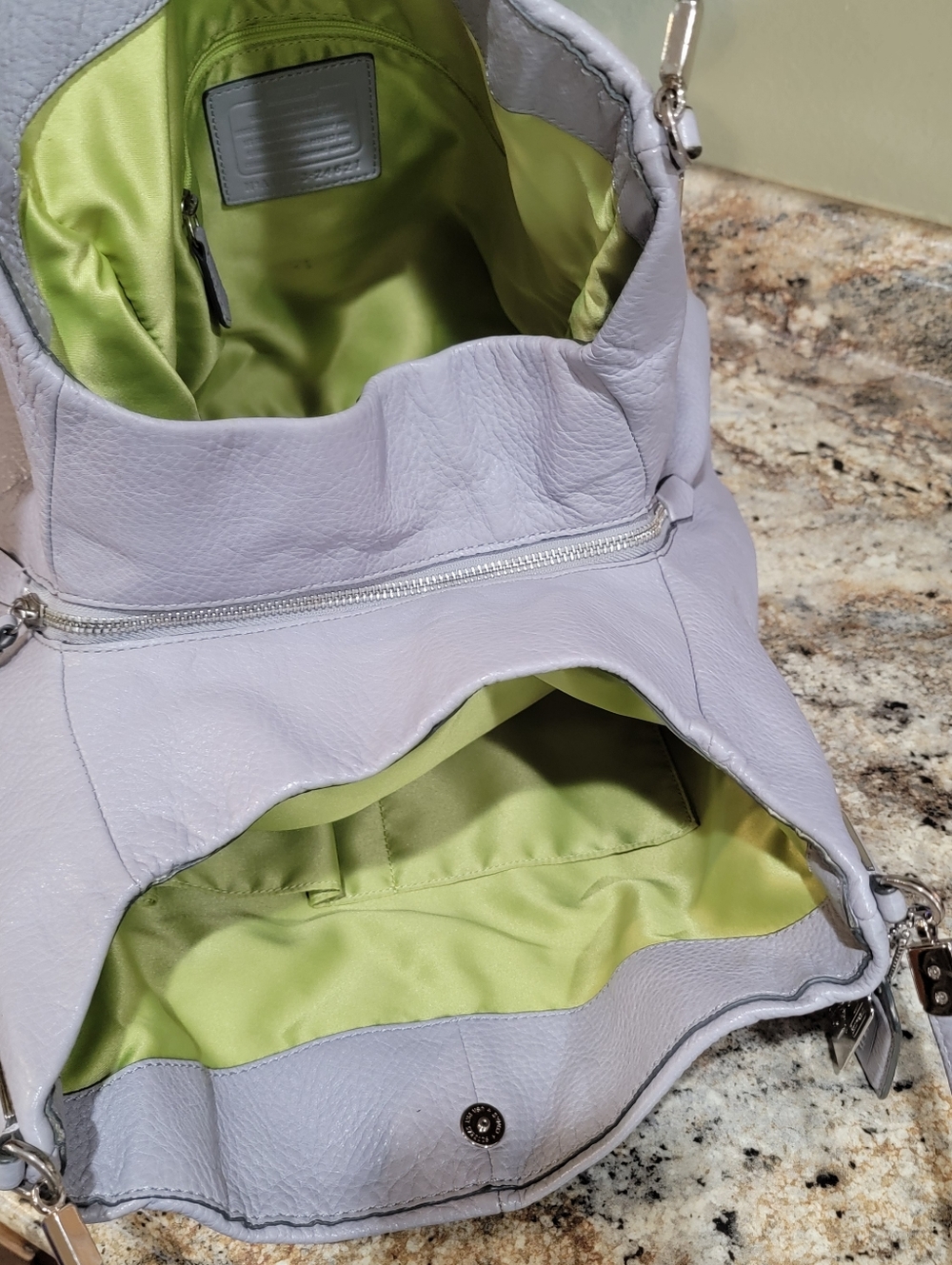 Coach Madison Phoebe Pebbled Leather Bag - Picture 10 of 12